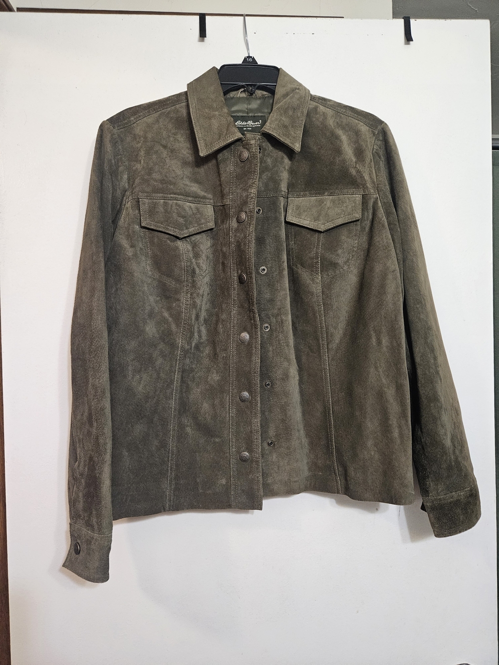 Vintage Olive Green Leather Jacket - Size XL